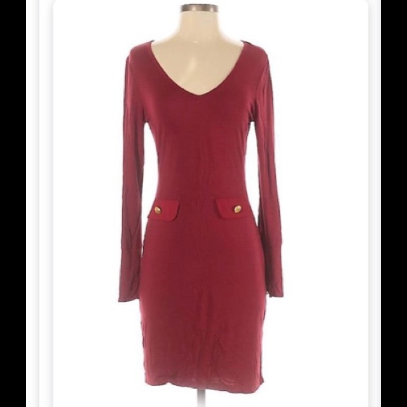 VENUS Dresses & Skirts - Venus Red Dress Long sleeve M